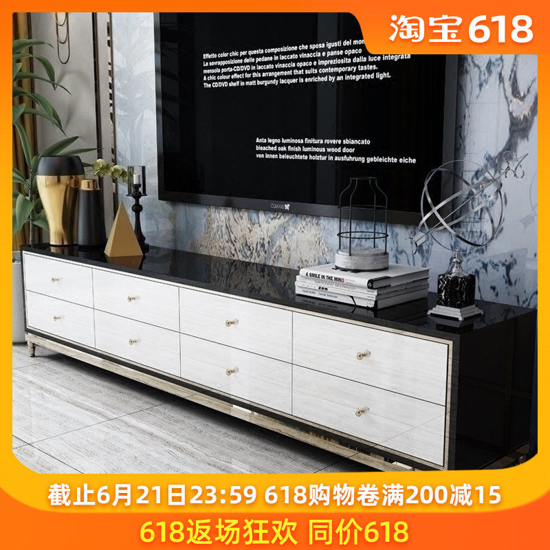 Postmodern TV cabinet Light extravagance black and white Paint Simplicity household tea table TV cabinet combination suit Toughened glassin the Residential furniture , Cabinet , TV cabinet  category - from Buy2taobao.com to provide professional Taobao agent buy service
