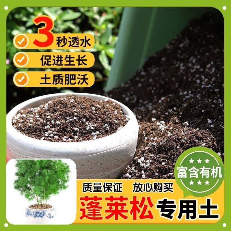 【蓬莱松专用土】家用盆栽土加生根粉绿植专用有机植物营养肥料土
