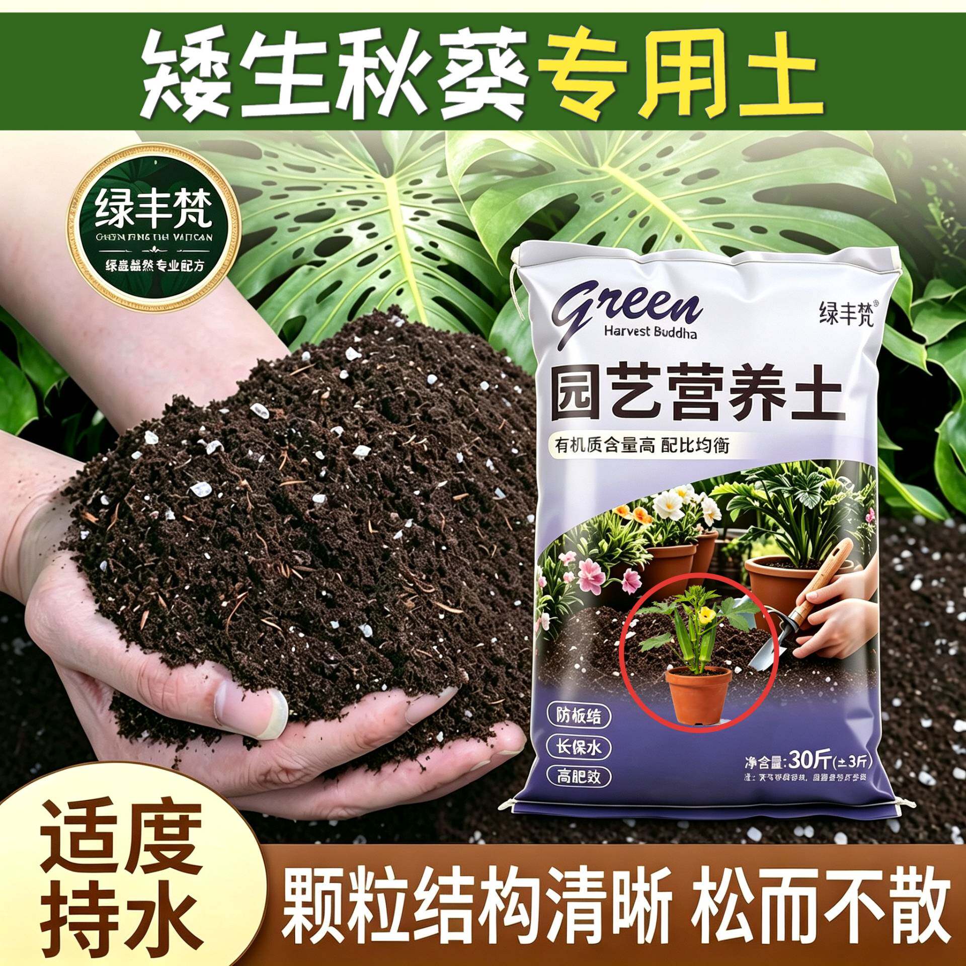 矮生秋葵专用泥炭土腐殖泥炭土扦插大包精选增色喜酸保水保肥绿叶