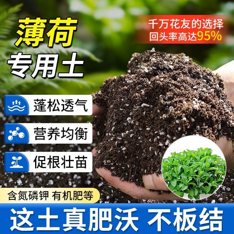 薄荷专用营养土盆栽种植土壤有机土种花土养花土绿萝多肉土壤肥料