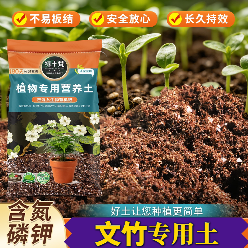 文竹专用轻质土防烂根壮根屋顶庭院营养土适用干湿循环好植料园土