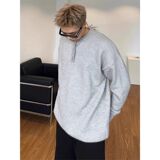 1506/ML1011/P58花灰色亨利领毛衣男秋冬季潮牌高级感针织衫1，男装针织衫/毛衣，星座1506