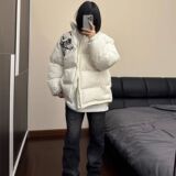 1506/Q88310/P72原创美式蜘蛛网刺绣秋冬夹棉男女宽松潮流外套2，女装短外套，星座1506