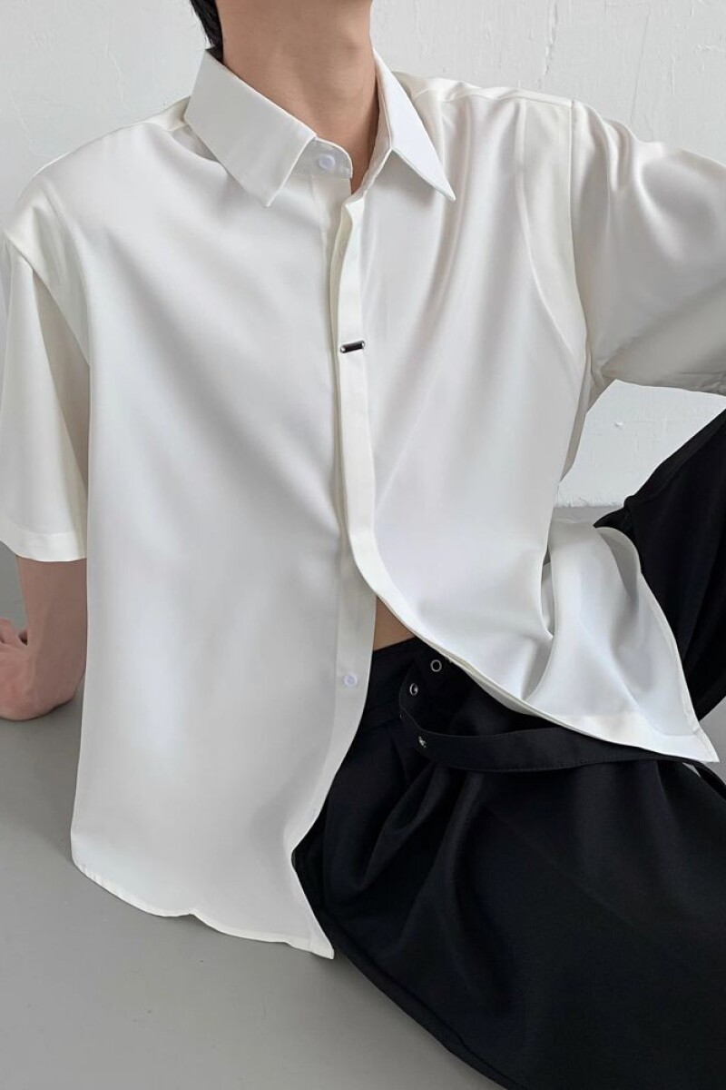 1506/QC1310/P36夏季冰丝凉感免烫短衬衫潮男双门抽痞帅短衬衣服,男装衬衫,星座1506