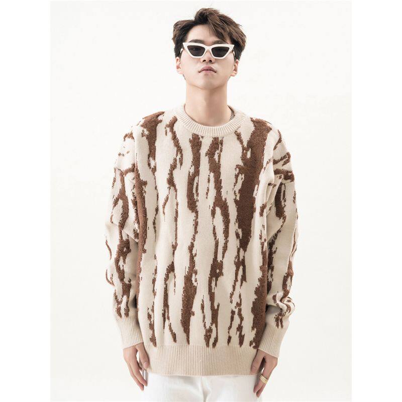 1506/QX0300/P54新款秋冬季慵懒宽松针织衫加厚保暖上衣服1图片