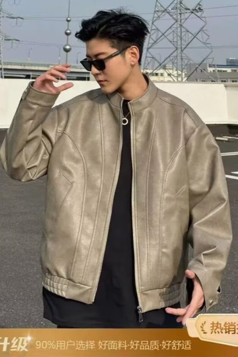 1506/Q53460/P69韩版皮夹克外套男美式潮流百搭PU机车服户外皮衣2,男装夹克,星座1506