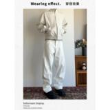 1506/QFK080/P62美式马吉拉弯刀休闲裤男女褶皱弧形阔腿宽松长裤，男装休闲裤，星座1506