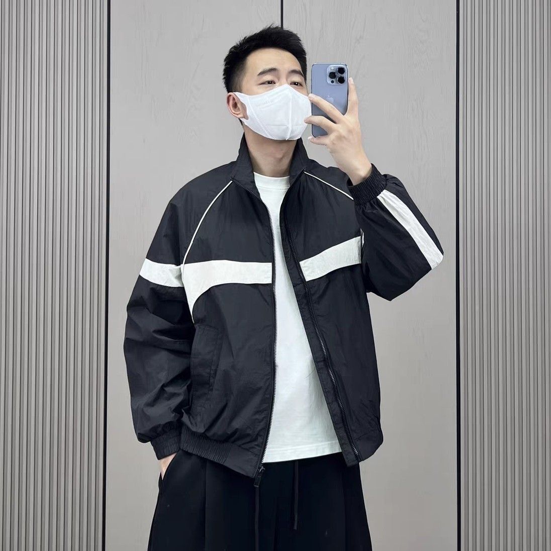 1506/Q8450/P55男士撞色拼接休闲外套轻薄潮流时尚百搭夹克,男装夹克,星座1506