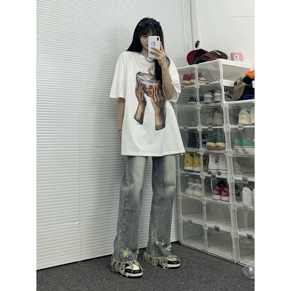 1506/Q241/P33高街印花短袖男女复古潮嘻哈宽松t恤情侣夏1,男装T恤,星座1506