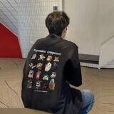 1506/Q92080/P38港风短袖衬衫男生潮印花夏季学生百搭宽松衬衣，男装T恤，星座1506