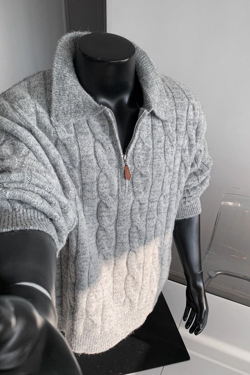 1506/QY720/P57老钱风半拉链翻领毛衣男款秋冬季上衣针织毛线衣1,男装针织衫/毛衣,星座1506