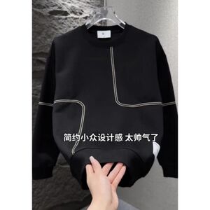 1506/W829411/P40加绒舒适冬装加绒加厚男士圆领套头卫衣外套1图片