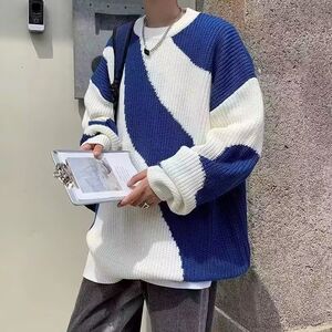 1506/QYM080/P42冬季日系打底衫复古慵懒线衣宽松针织衫外套1图片