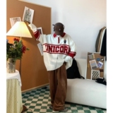 1506/Q5830/P42日系毛衣男女秋装慵懒风复古软糯套头纽扣针织3，男装针织衫/毛衣，星座1506