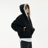 1506/QZSD010/P134座山雕美式毛领连帽棉服外套女冬季加厚棉衣男1，男装棉衣，星座1506
