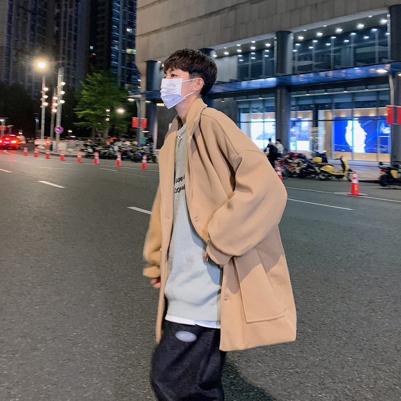1506/DY01/P35新款2025年男中长款特宽松毛呢大衣外套呢子风衣,男装风衣,星座1506