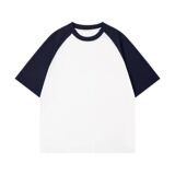 白色拼藏青色