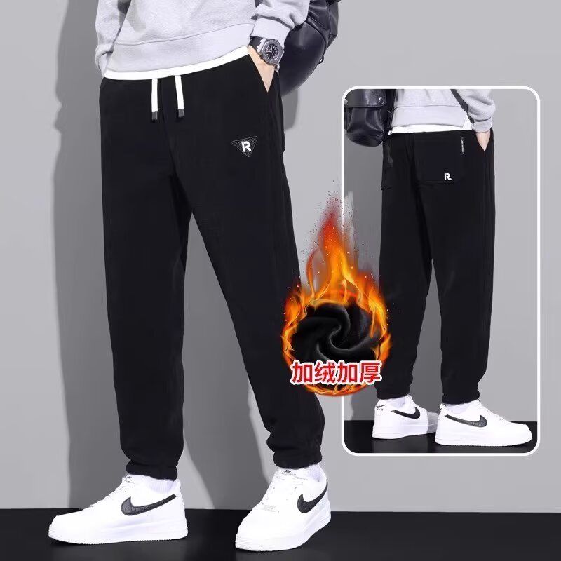 1506/QA1430/P32秋冬男士纯色加厚立体裁剪束脚休闲裤3，男装休闲裤，星座1506