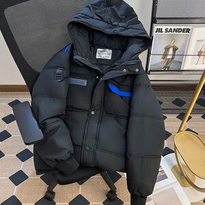 1506/Q5550/P69拼色连帽棉衣男宽松休闲保暖面包服棉袄外套1图片