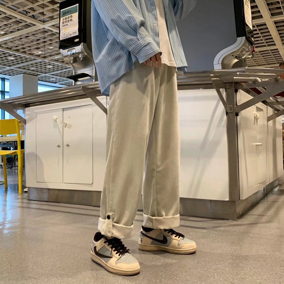 1506/QG30170/P31美式复古秋季新款灯芯绒直筒裤子男1,男装休闲裤,星座1506