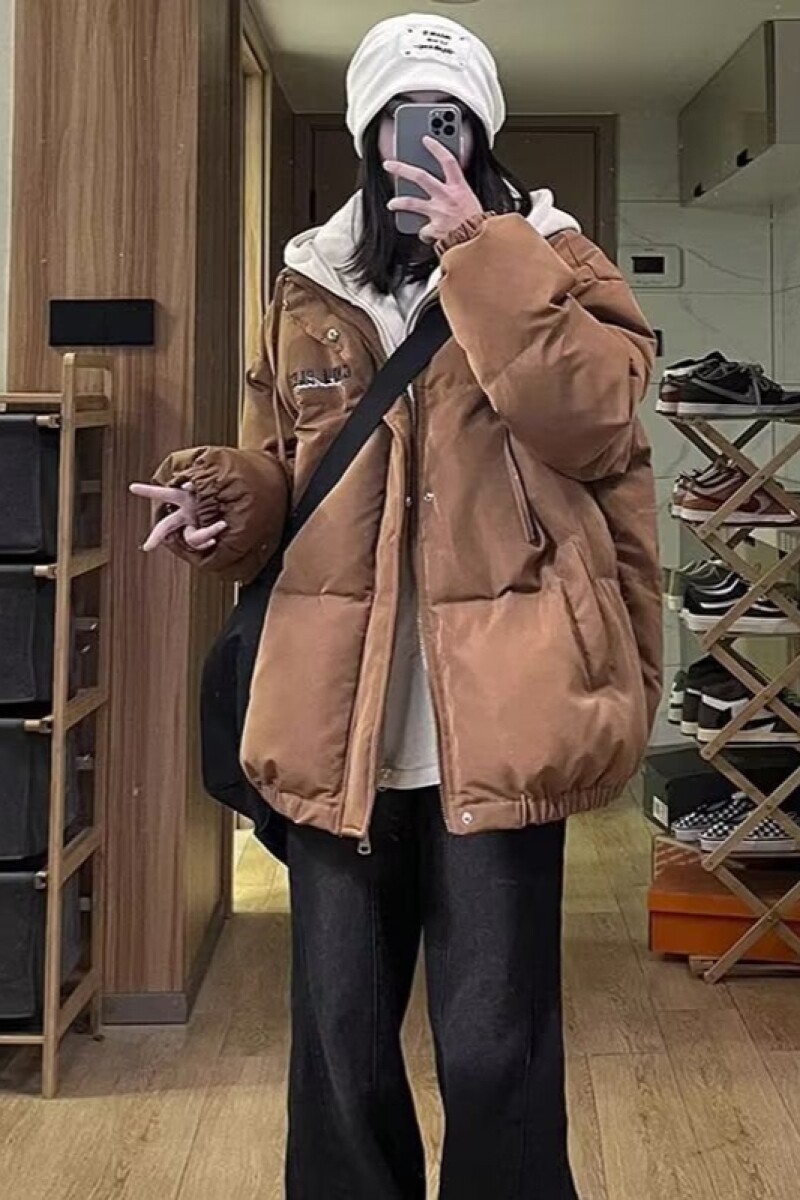 1506/MY106/P70美式oversize棉服男女冬学生假两件加厚棉衣棉袄2,男装棉衣,星座1506