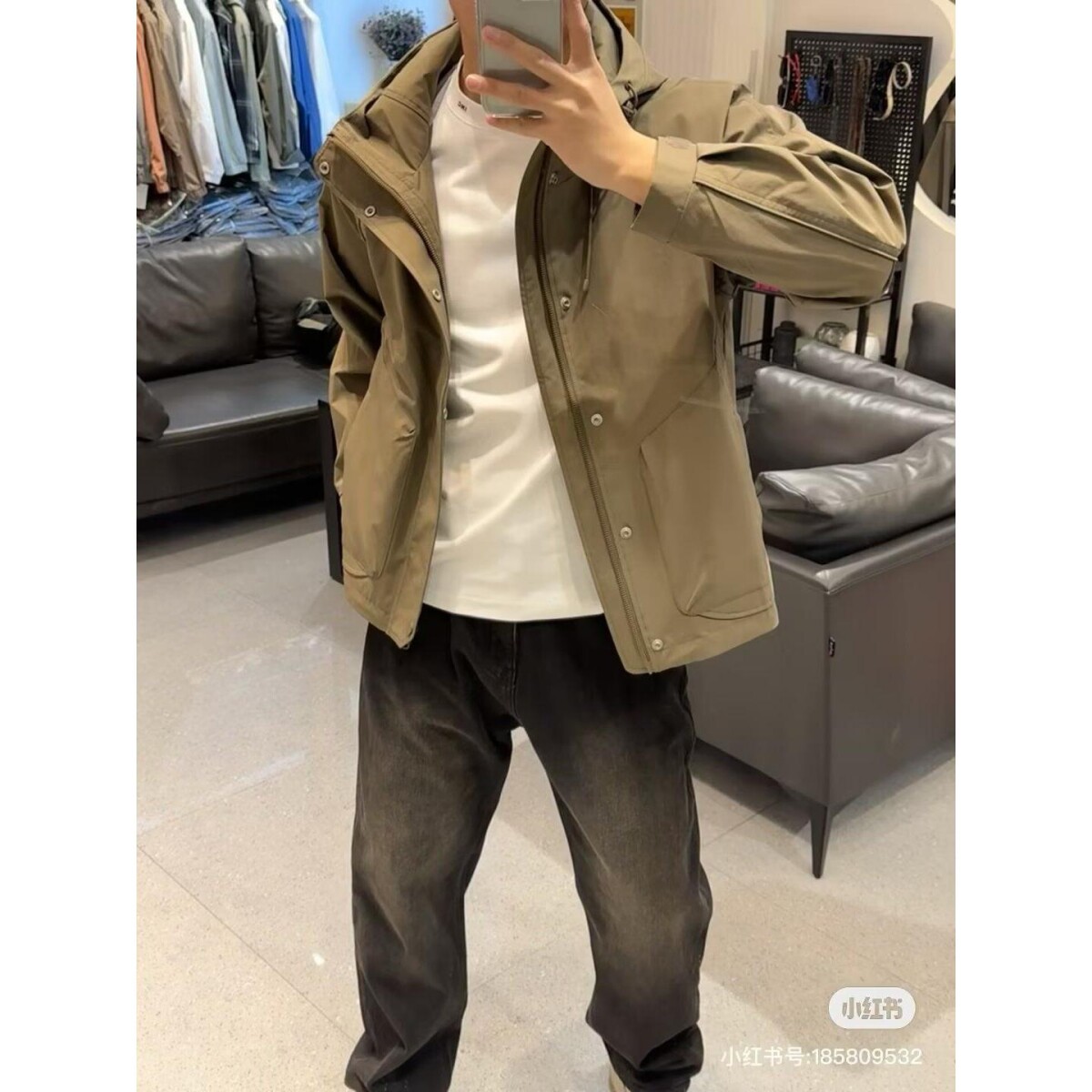 1506/Q2170/P55秋连帽夹克外套男士防风冲锋衣休闲百搭工装上衣男,男装夹克,星座1506