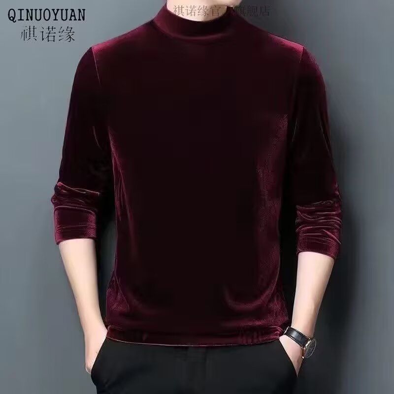 1506/Q6390/P23男士高端秋冬潮流男装青年休闲圆领打底衫图片