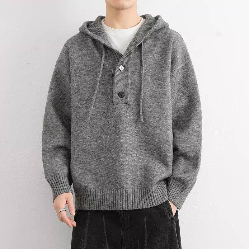 1506/ML1051/P57秋冬连帽加绒毛衣男士半开衫针织衫套头上衣2,男装针织衫/毛衣,星座1506