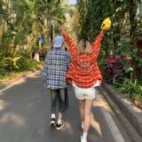 1506/QYC860/P52美式复古珍珠长袖格子衬衫男女oversize休闲衬衣1，男装衬衫，星座1506