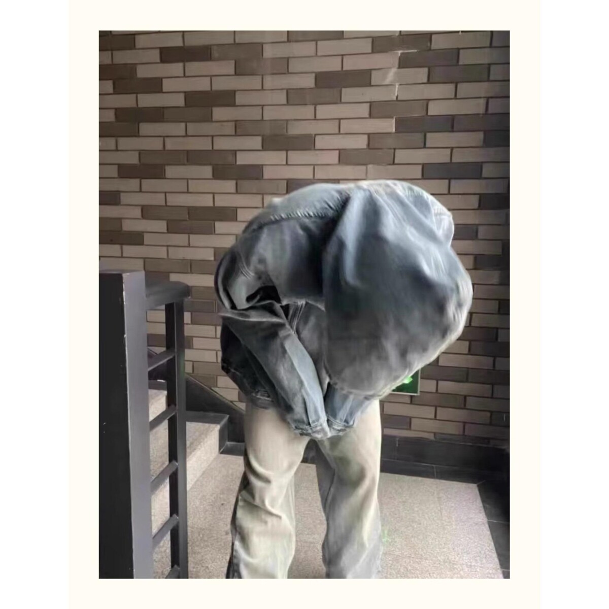 1506/QJK86050/P60水洗复古牛仔连帽宽松卫衣牛仔外套2025年夹克1,男装工装外套,星座1506