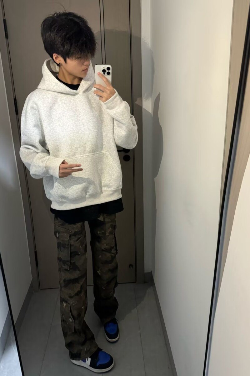 1506/QY1610/P38美式复古基础内搭纯色卫衣boxy短宽显高帽衫上衣1,男装卫衣,星座1506