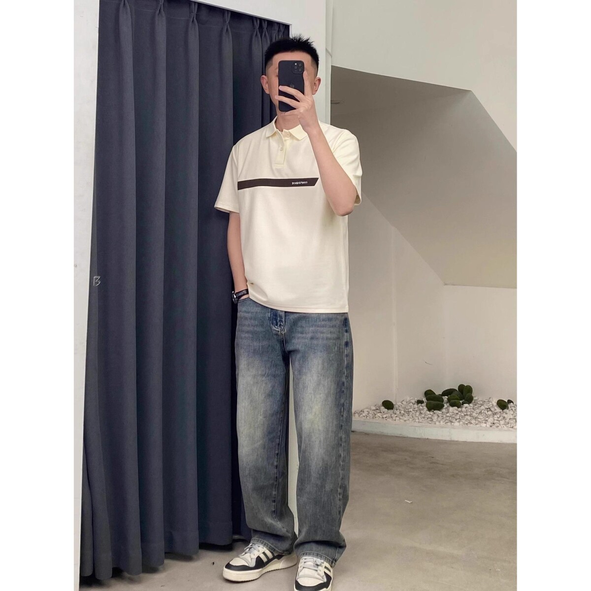 1506/Q260/P34夏季高端撞色翻领polo衫男短袖休闲百搭半袖t恤男1,男装Polo衫,星座1506