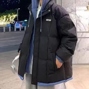 1506/QMY200/P69新款冬季纯色棉服立领拉链宽松棉衣加厚外套2图片