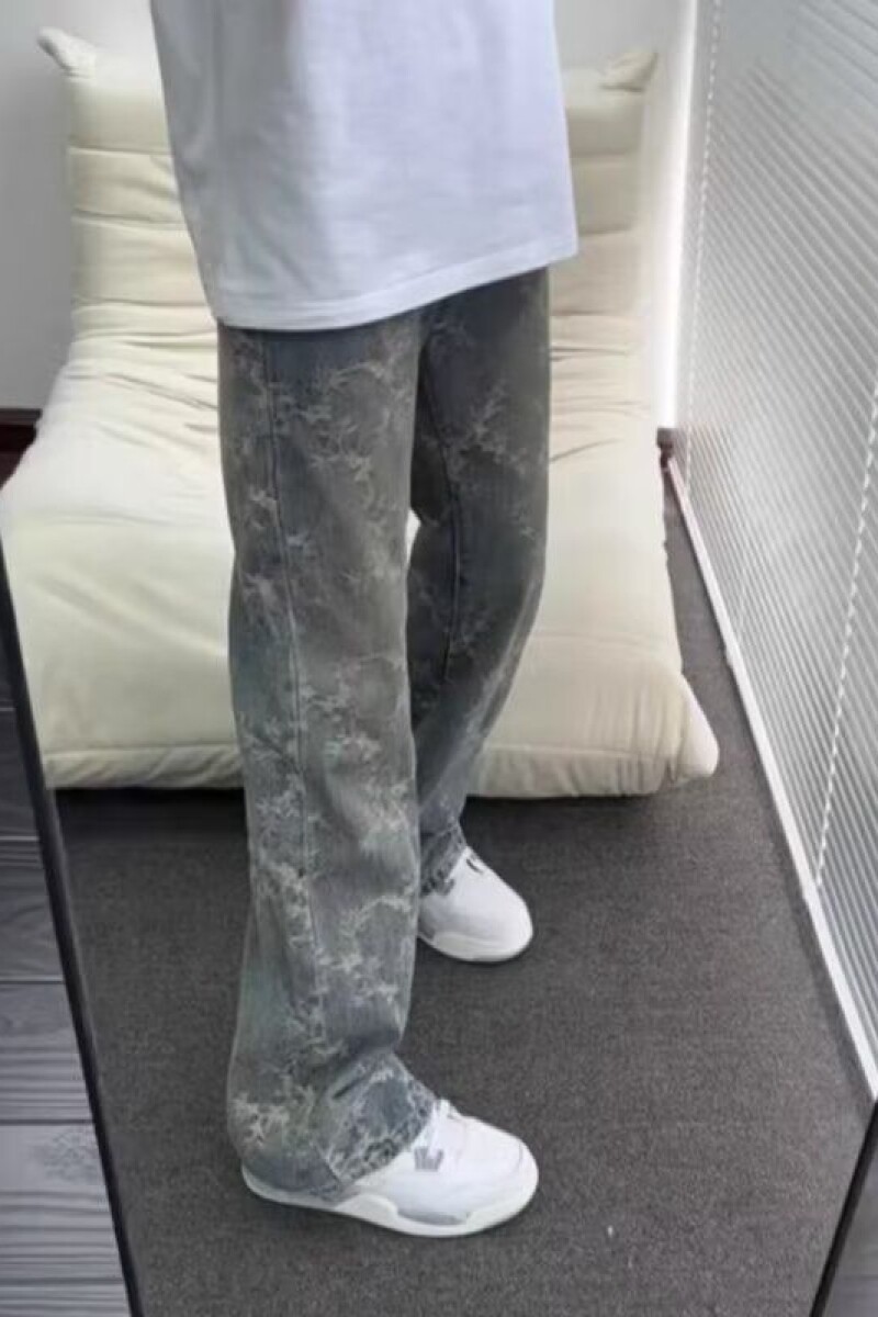 1506/QA0510/P49潮男2025牛仔裤嘻哈ins潮高街潮流痞帅长裤,男装牛仔裤,星座1506