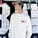 1506/QLT90510/P42t恤男潮流宽松情侣刺绣休闲百搭圆领体恤衫，男装T恤，星座1506