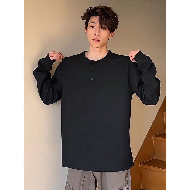 1506/QCX910/P31男士新款韩系宽松套头上衣内搭打底衫潮炸街,男装T恤,星座1506