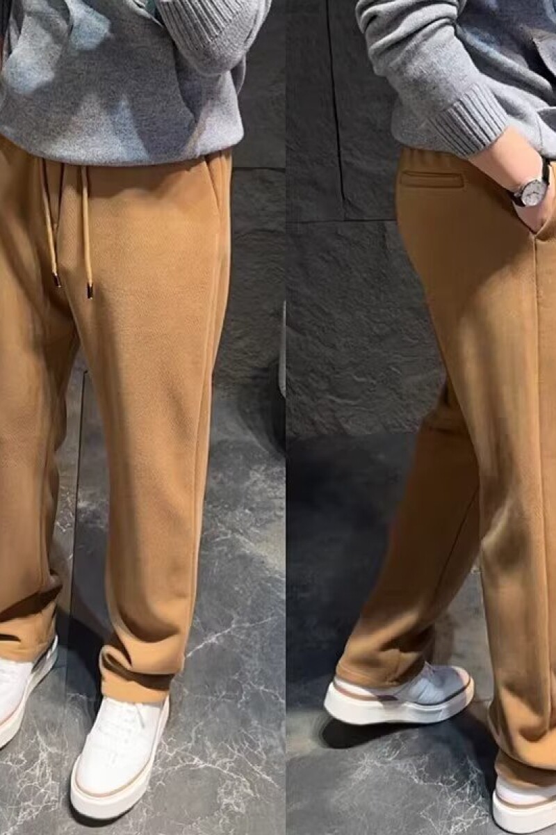 1506/QB2750/P34山羊绒直筒休闲裤男潮流百搭宽松简约纯色长裤2,男装休闲裤,星座1506