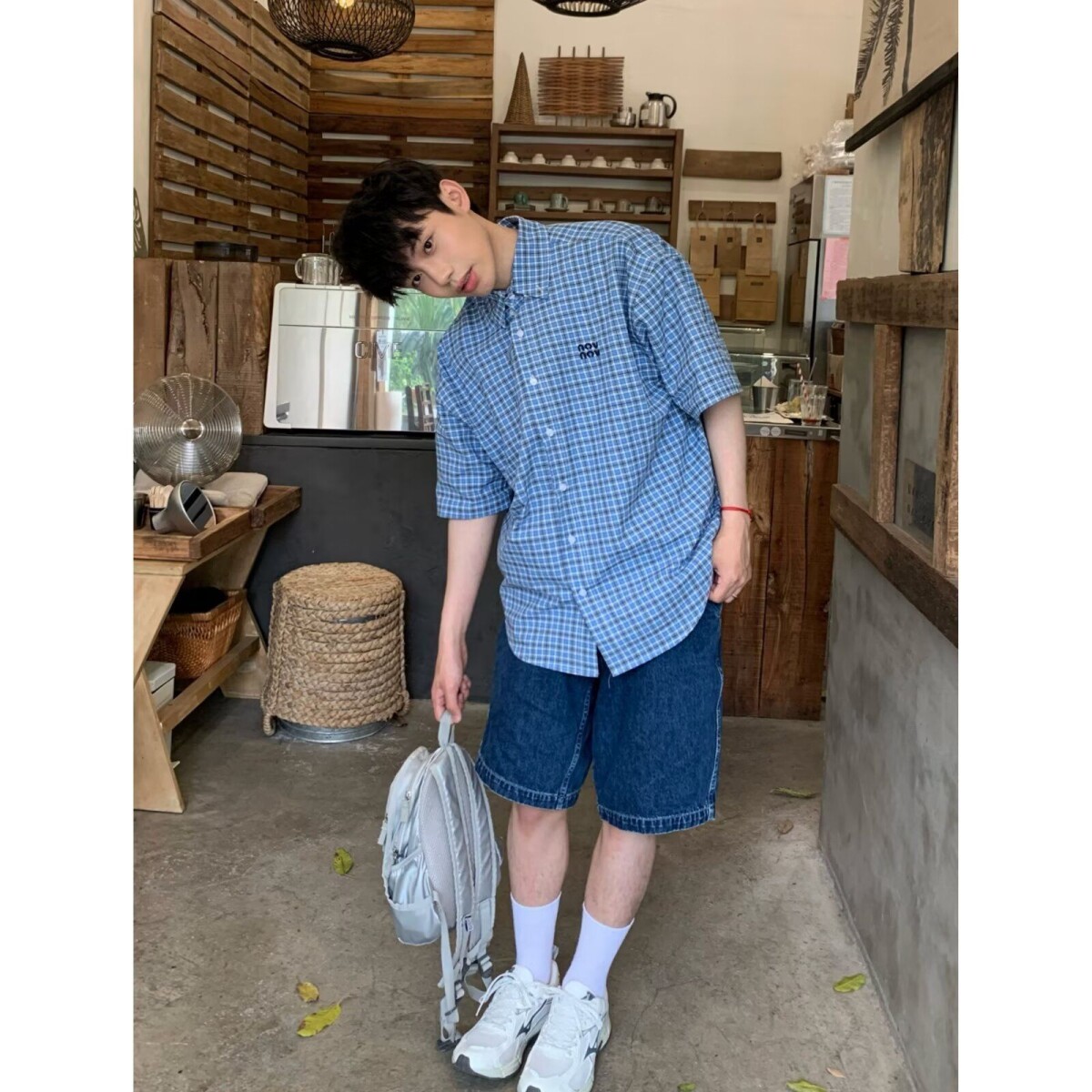 1506/QC1300/P39复古衬衫男夏装港风学生宽松小众男装上衣外穿,男装衬衫,星座1506