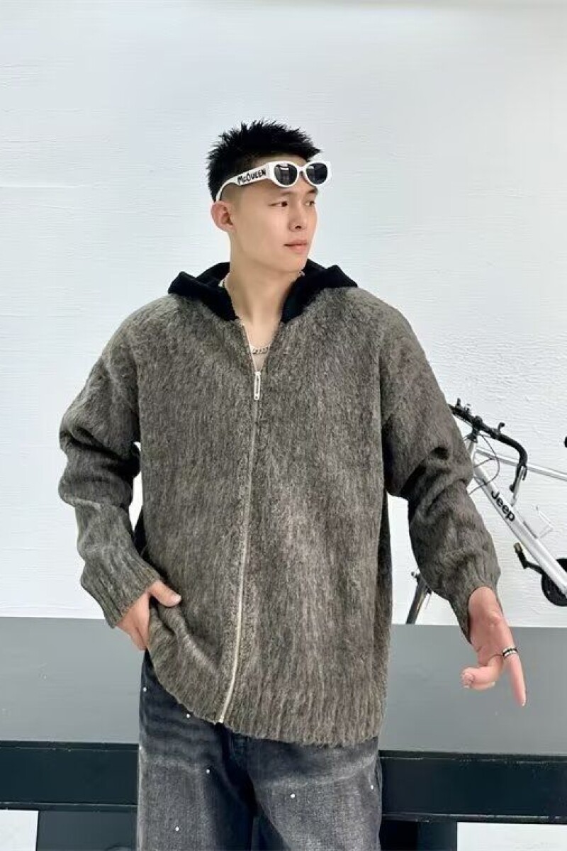 1506/QX0560/P58秋冬美式连帽针织衫男士时尚拉链开衫外套毛衣1,男装针织衫/毛衣,星座1506