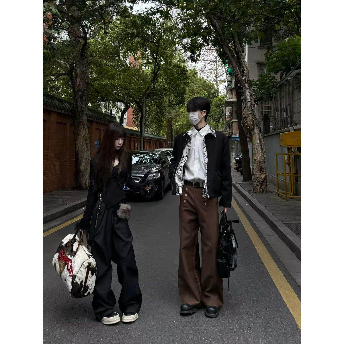 1506/QJ470/P76秋冬大码长袖外套拼接假两件薄卫衣女宽松上衣男1,女装T恤,星座1506