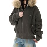 1506/QZSD030/P134座山雕连帽棉服冬棉袄宽松棉上衣男女夹棉外套1，女装棉衣/棉服，星座1506