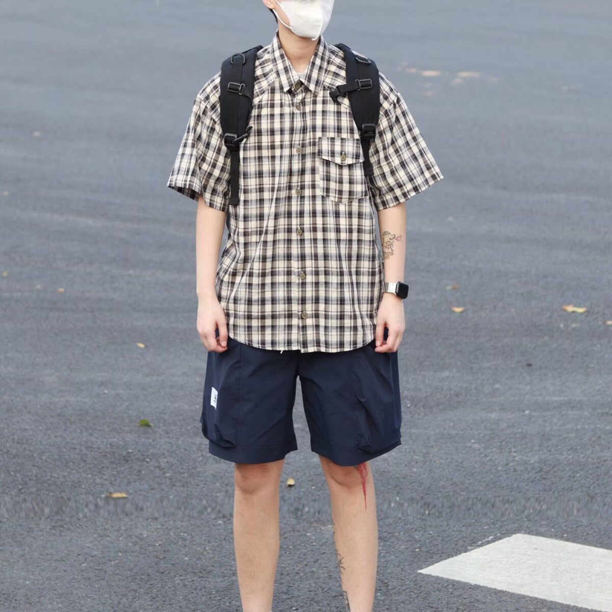 1506/QC1260/P40复古衬衫男夏装港风学生宽松小众设计感男装上衣,男装衬衫,星座1506