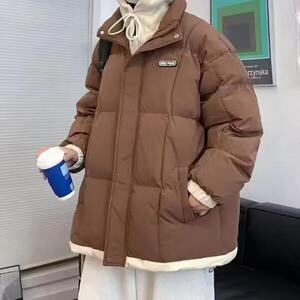 1506/QMY200/P69新款冬季纯色棉服立领拉链宽松棉衣加厚外套2图片