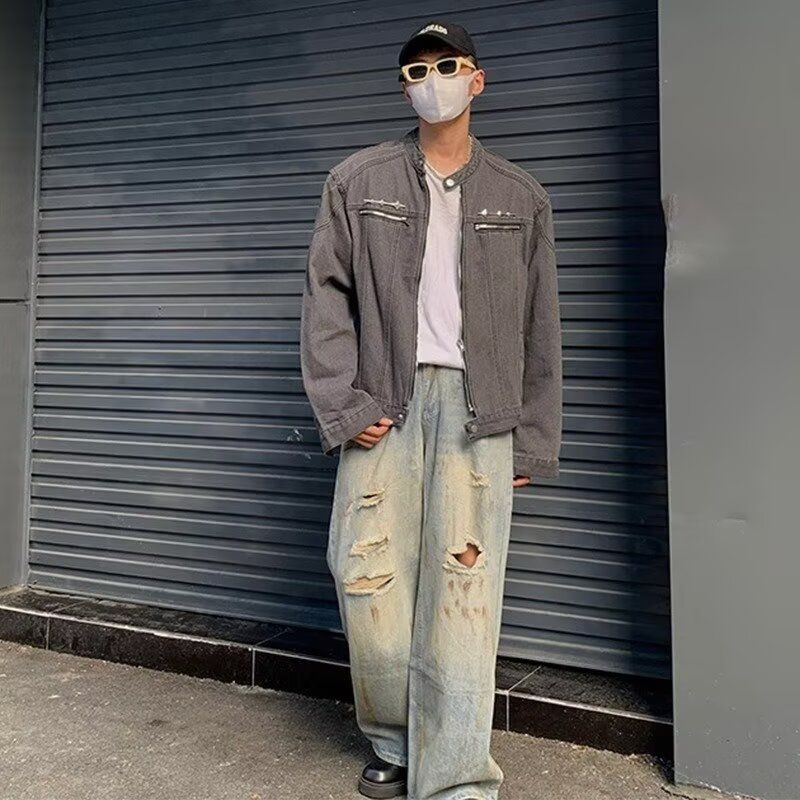 1506/QN100/P71高街潮牌港风日系原宿风韩版潮流宽松夹克，男装夹克，星座1506