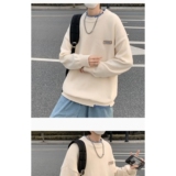 1506/Q5540/P38高街美式针织衫秋季新款内搭打底衫长袖毛衣2，男装T恤，星座1506