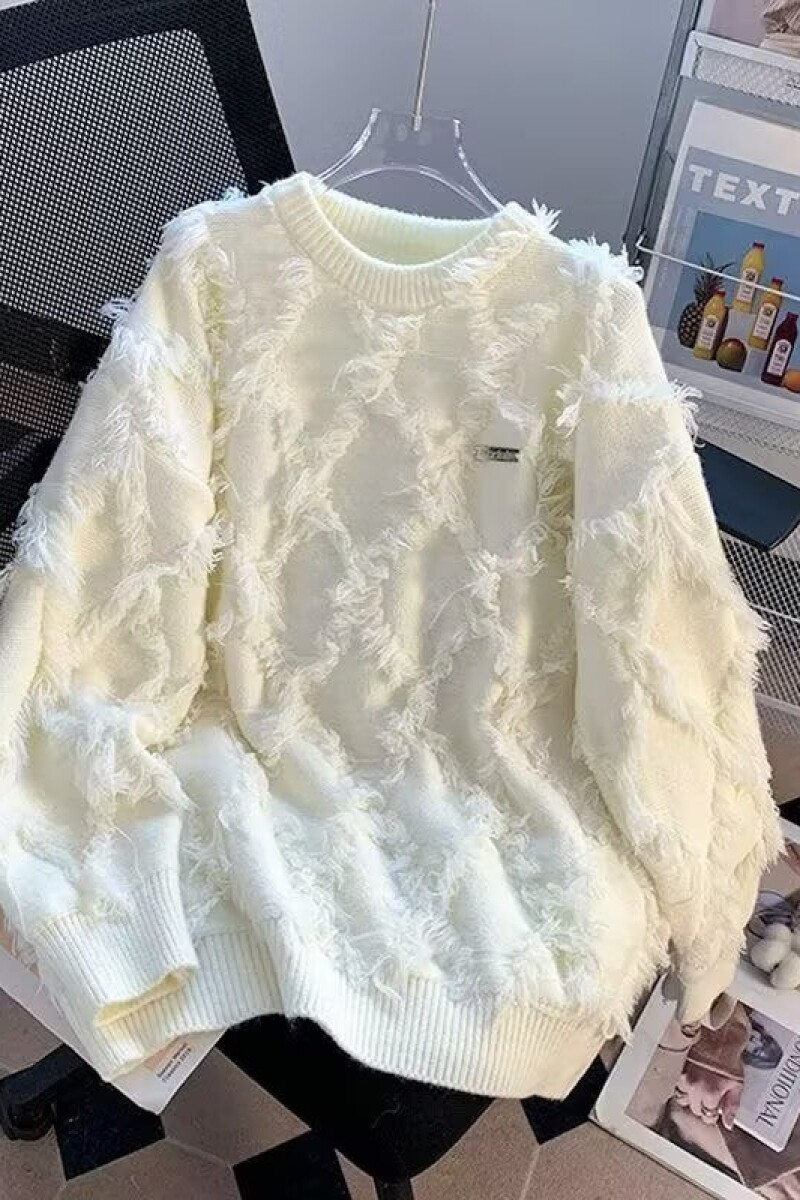 1506/Q8680/P52设计感流苏毛衣男冬季宽松圆领针织衫内搭保暖2,男装针织衫/毛衣,星座1506