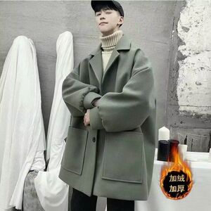 1506/QW610/P48秋季英伦风外套男士韩版潮流bf百搭中长款风衣3图片