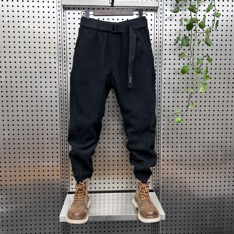 1506/QH11100/P46秋新款宽松男士纯色休闲哈伦裤男束脚工装裤,男装工装外套,星座1506