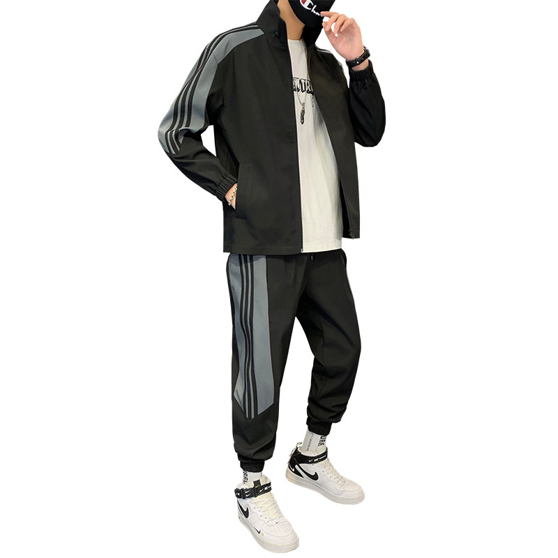 1506/D02/P45三条杠套装男秋季开衫套装两件套运动服2,男装休闲套装,星座1506