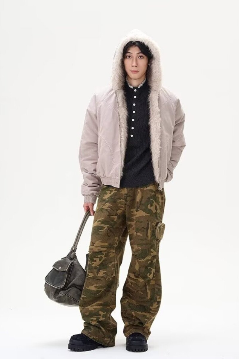 1506/Q86130/P90潮座山雕毛绒连帽棉服男女2025冬季加厚棉衣1,男装棉衣,星座1506